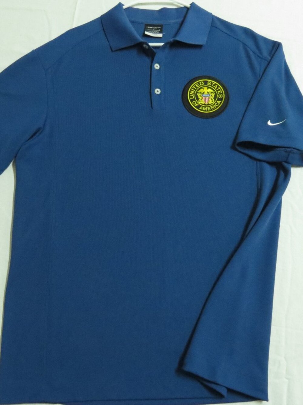 M-2XL USA Blue Nike Dri-Fit Men's db #80A Golf Polo Shirt